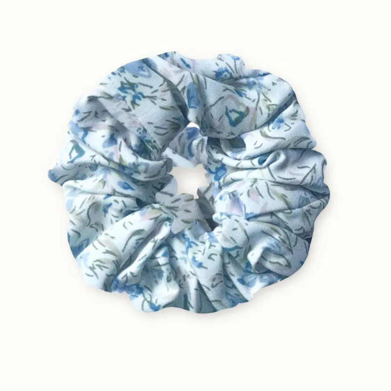 Blue Floral Scrunchie sold by One Empire Sleep