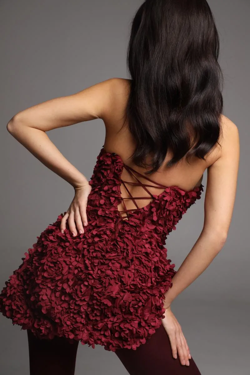 Kerry - Burgundy dress sold by The Robe product image thumbnail 3