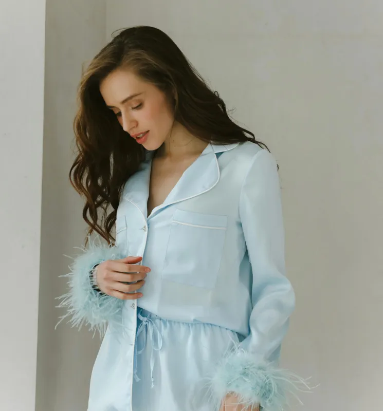 Crystal PJs - Blue with pants sold by The Robe
