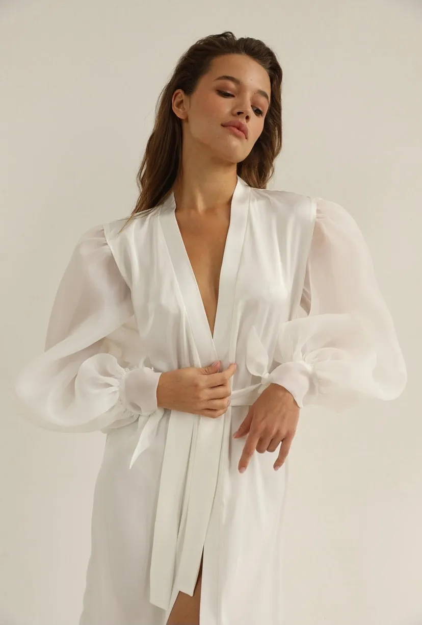 Melanie - White long sold by The Robe product image thumbnail 5