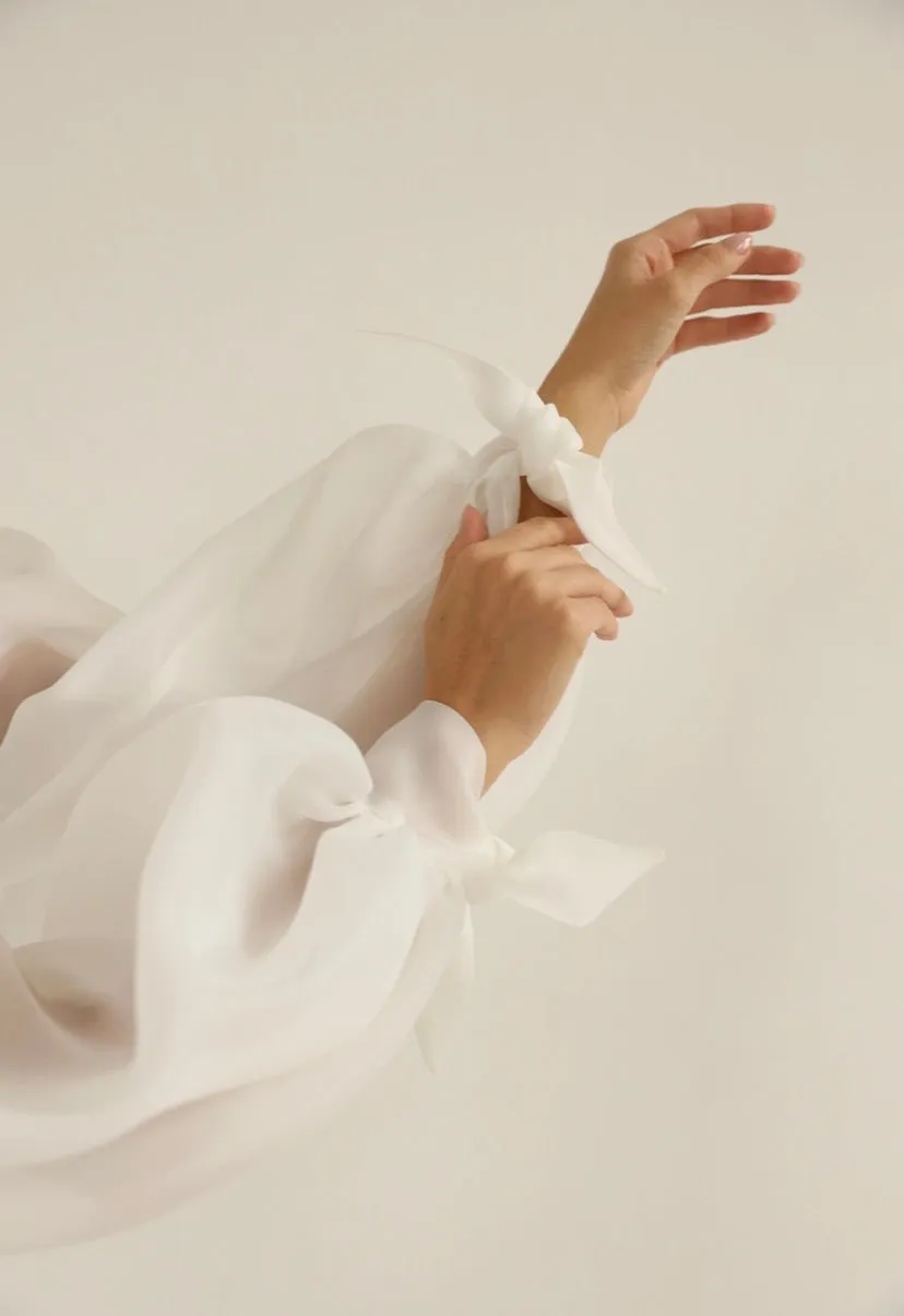 Melanie - White long sold by The Robe product image thumbnail 3