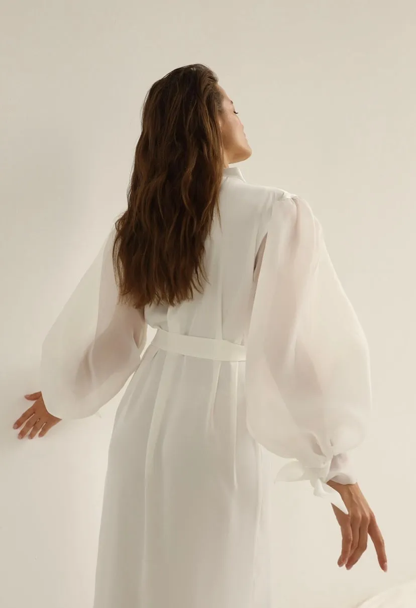 Melanie - White long sold by The Robe product image thumbnail 2