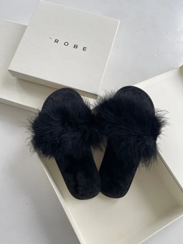 Slippers - black sold by The Robe