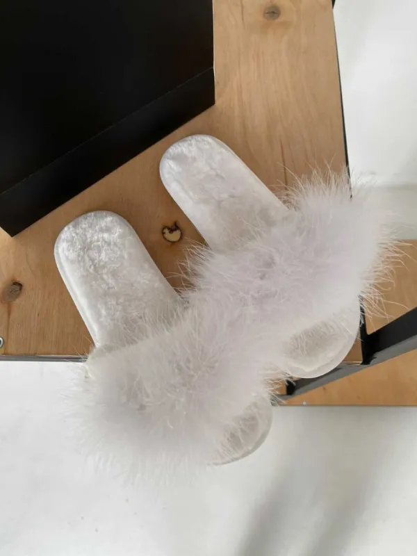 Slippers - white sold by The Robe