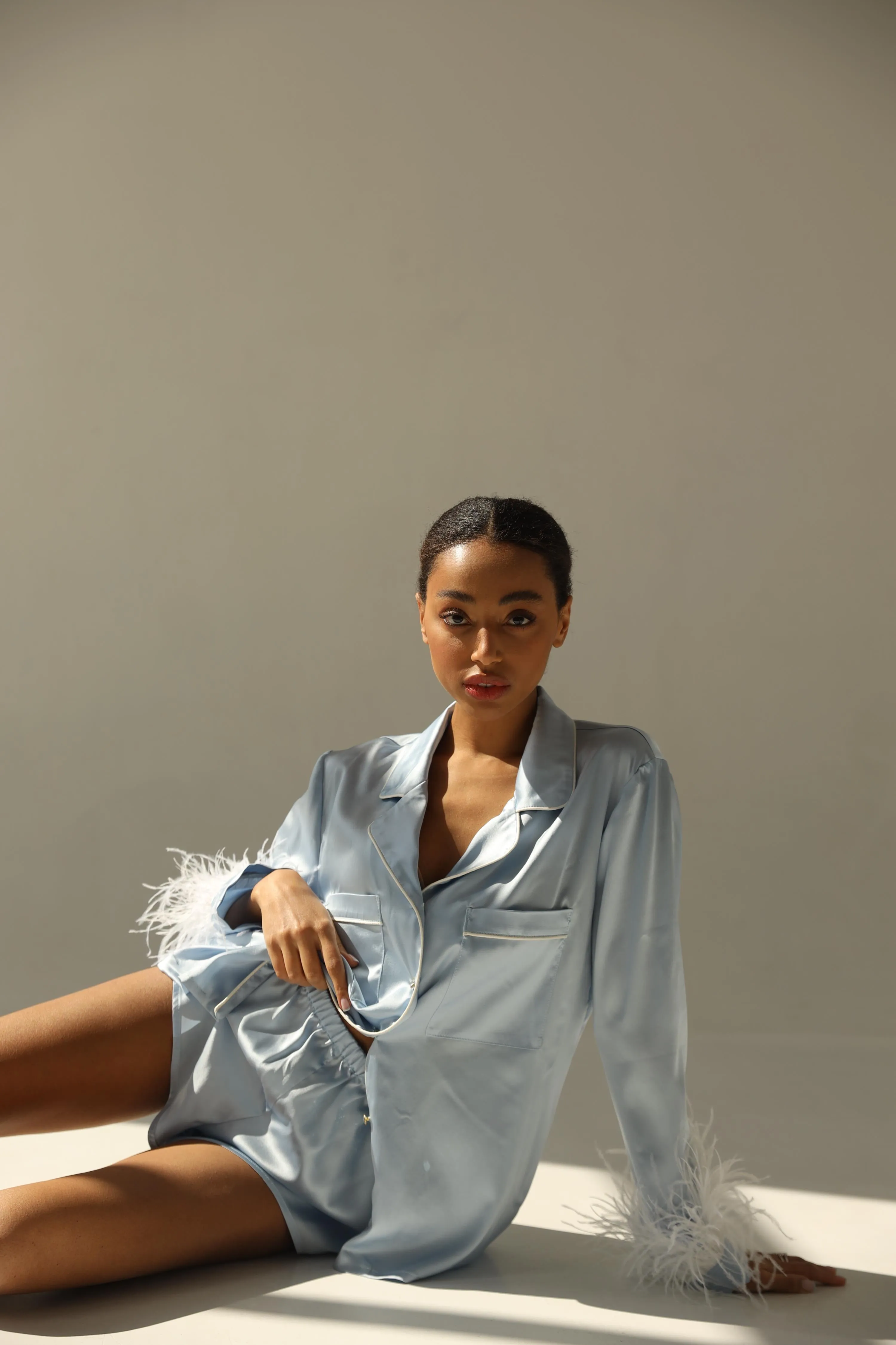 Pajama set - Blue feather sold by The Robe product image thumbnail 2