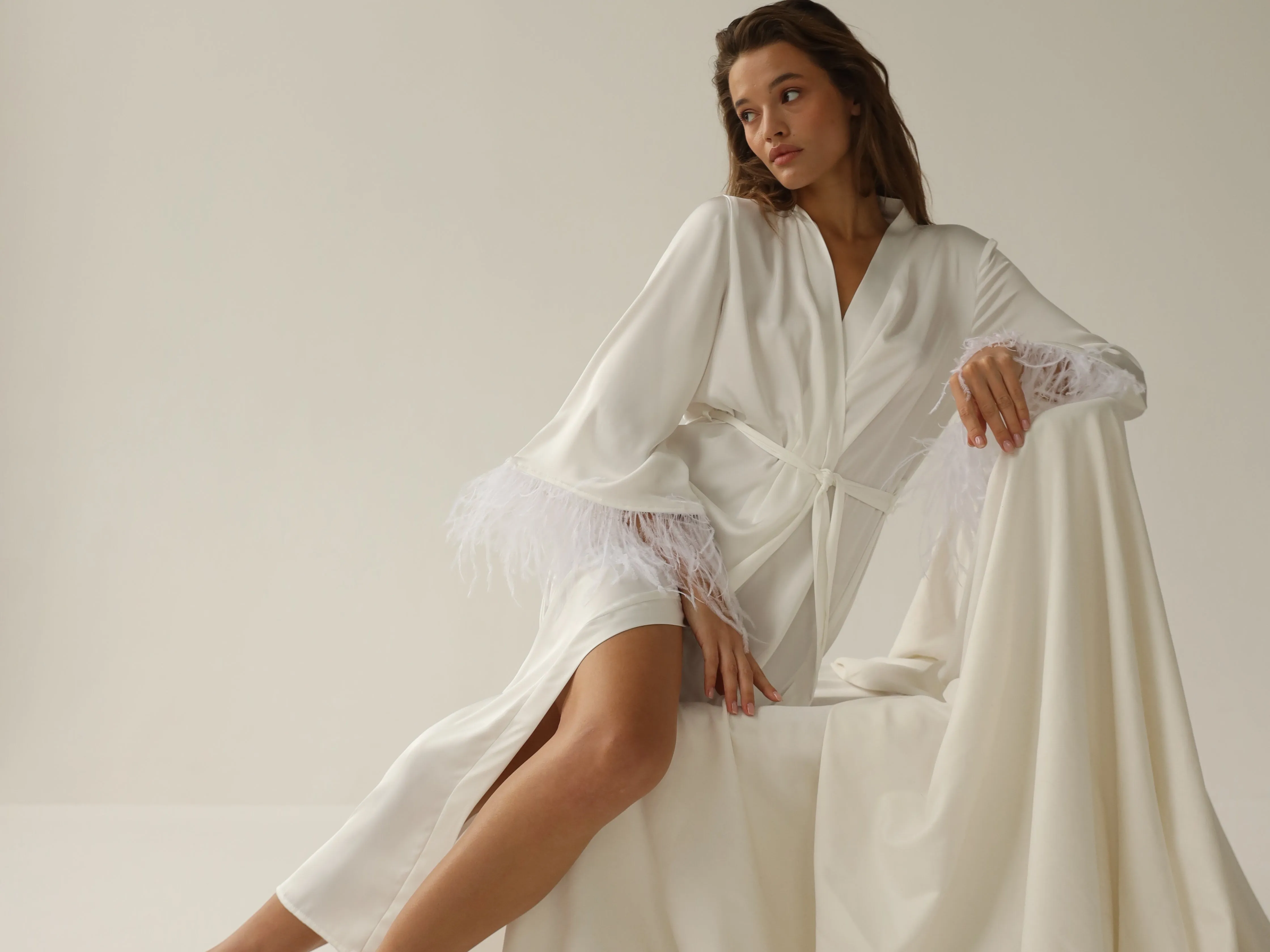 Mia - white long sold by The Robe product image thumbnail 2