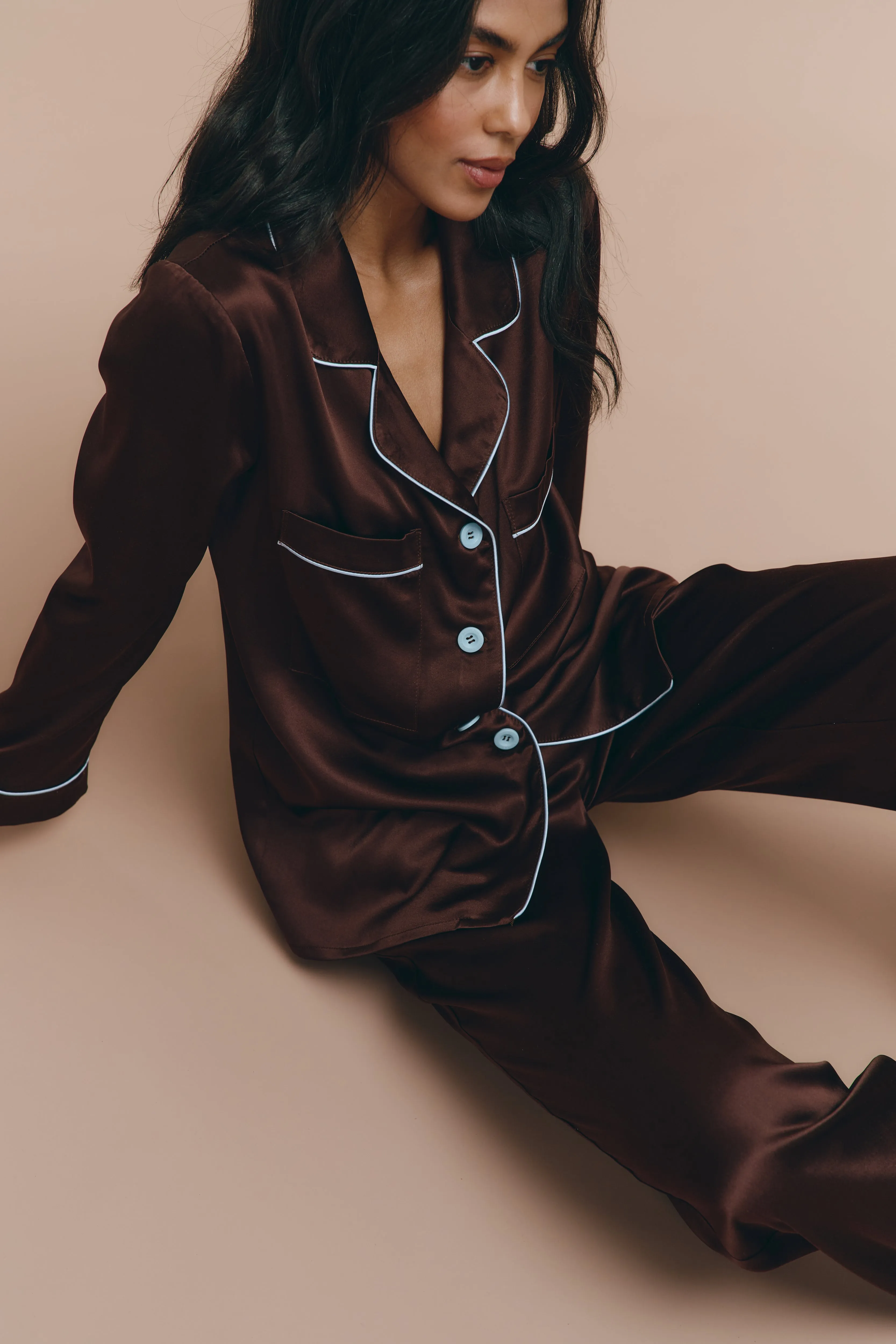 Erika pjs - Brown sold by The Robe product image thumbnail 5
