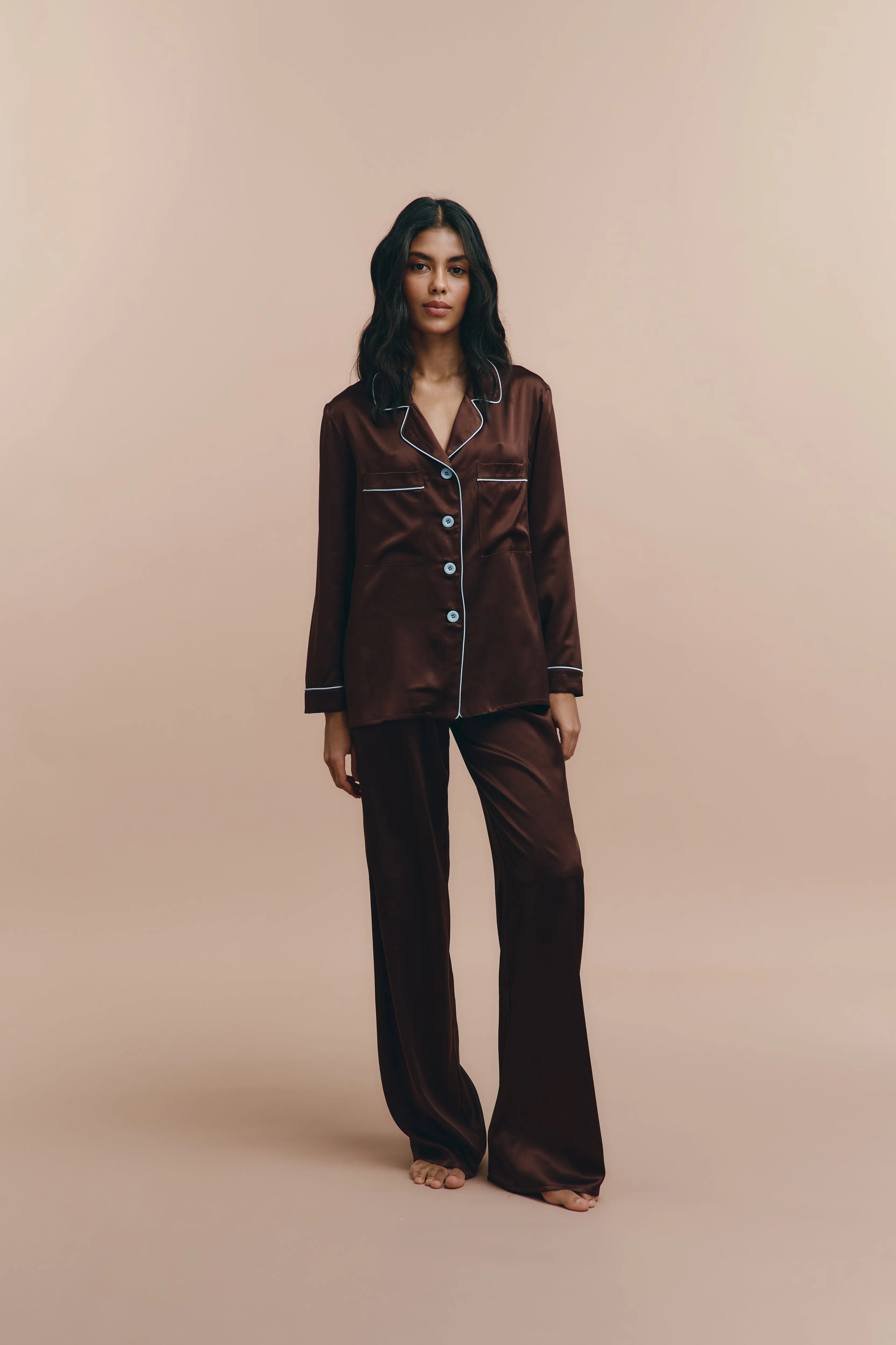 Erika pjs - Brown sold by The Robe product image thumbnail 2