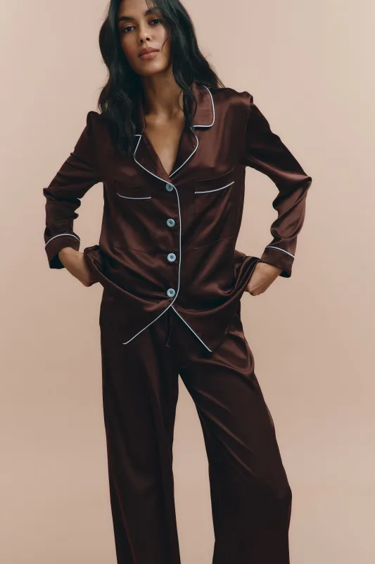 Erika pjs - Brown sold by The Robe