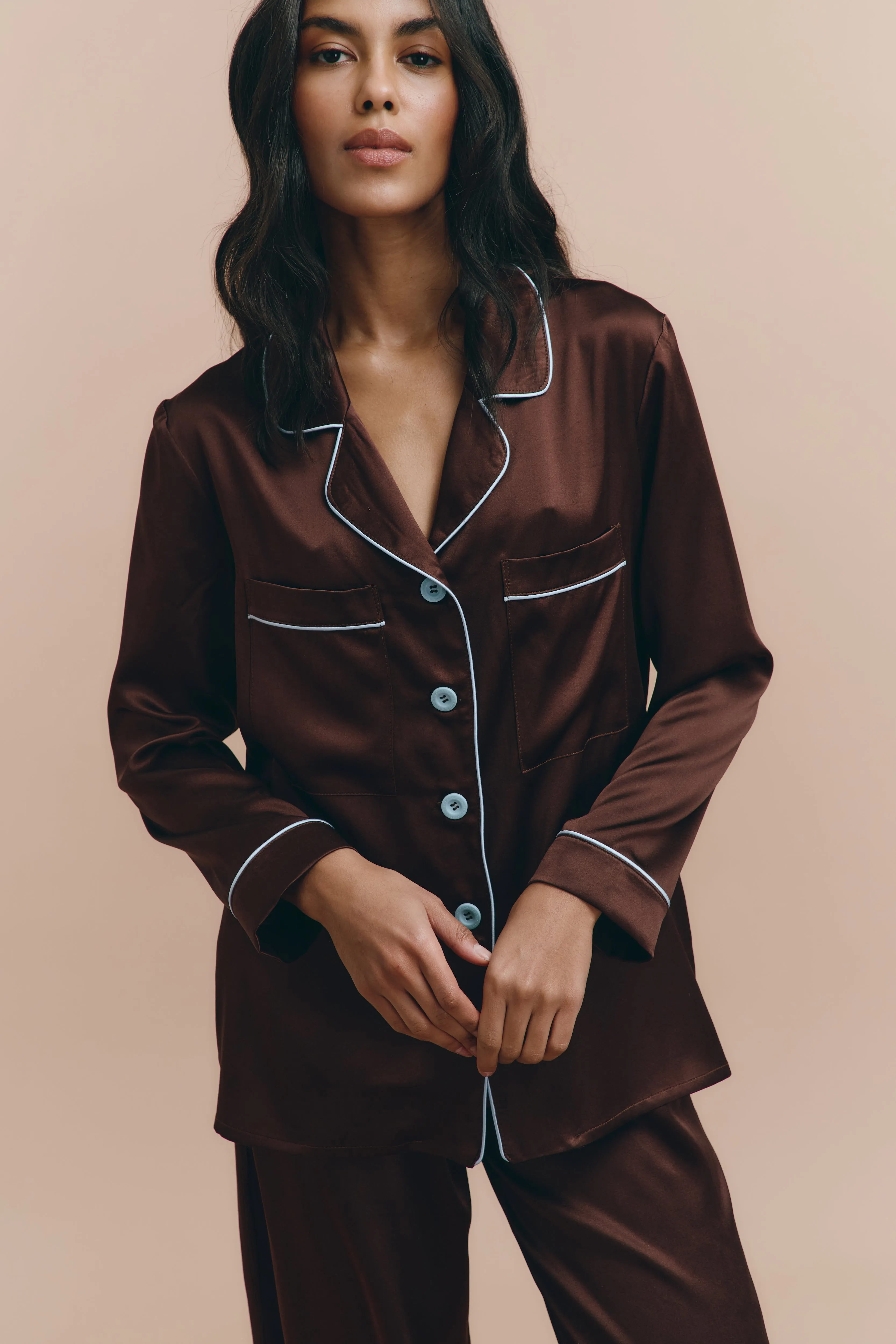 Erika pjs - Brown sold by The Robe product image thumbnail 3