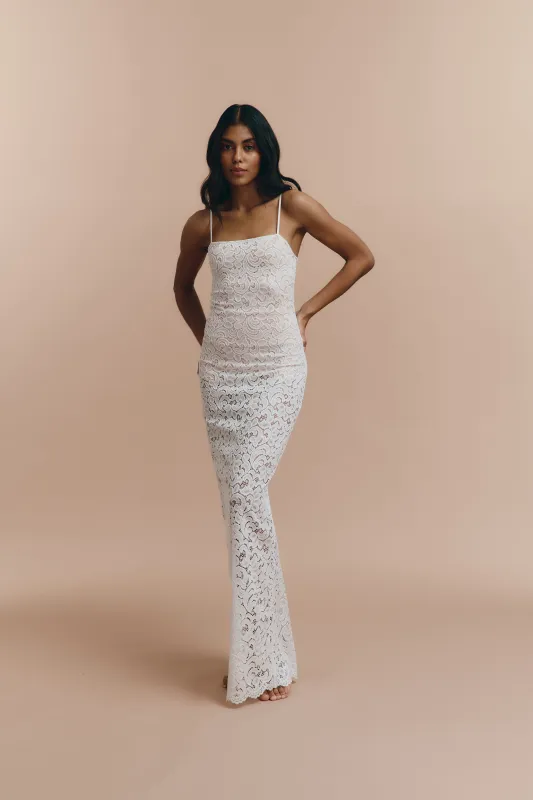 Daniella - Long semi sheer dress sold by The Robe