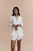 Emily pjs - White with shorts sold by The Robe
