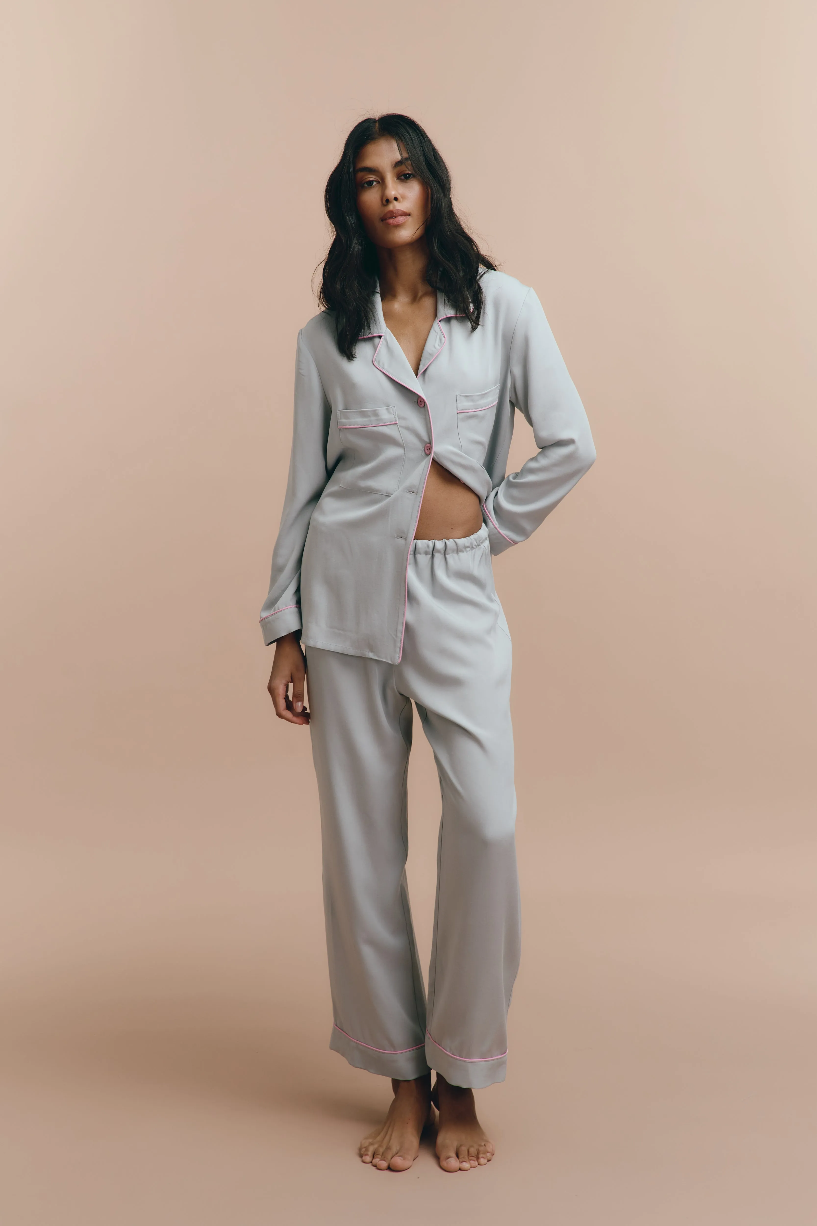 Emily pjs - Grey with pants sold by The Robe