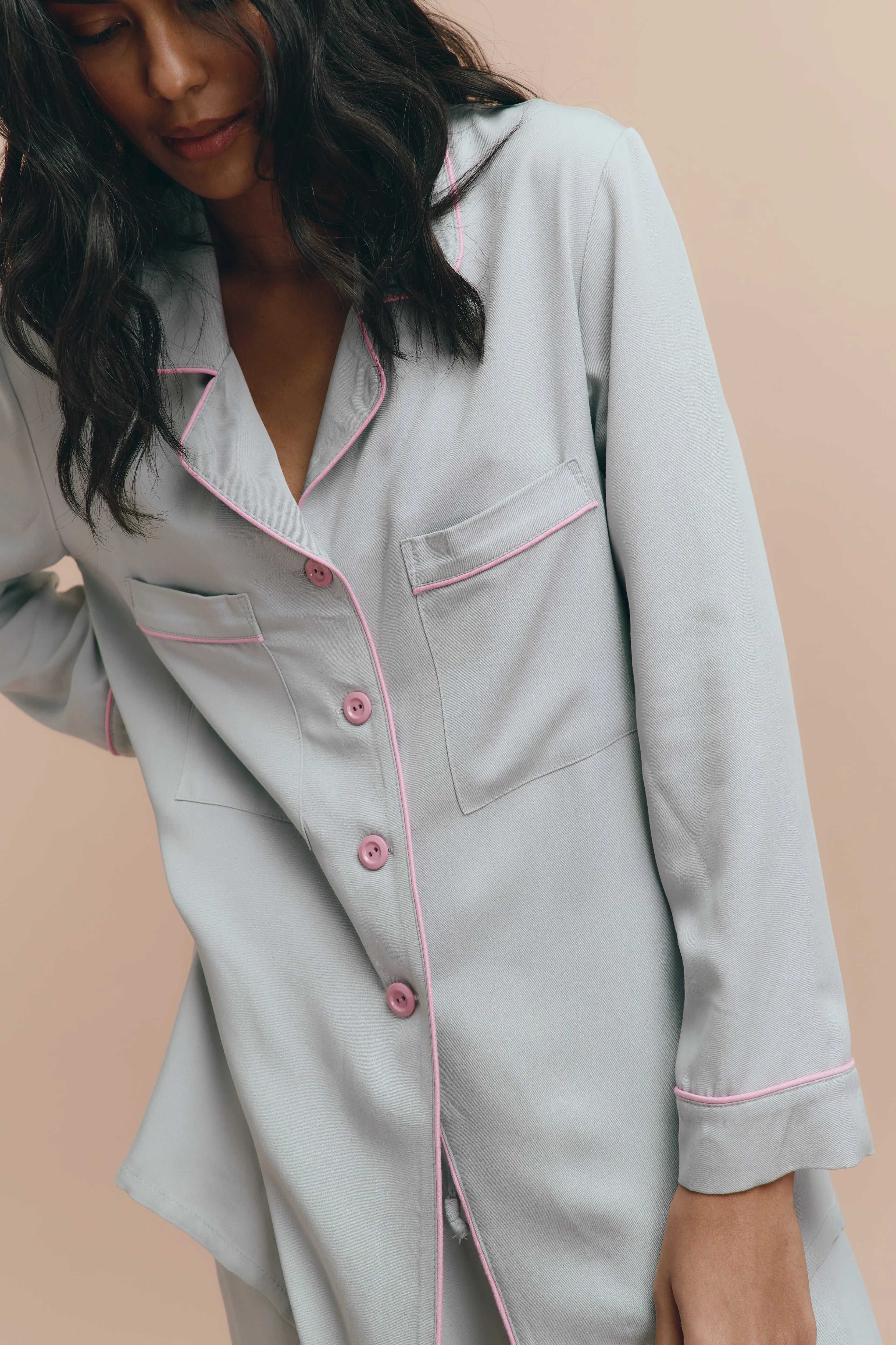 Emily pjs - Grey with pants sold by The Robe product image thumbnail 2