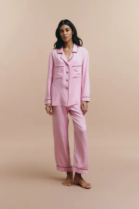 Emily pjs - Rose with pants sold by The Robe