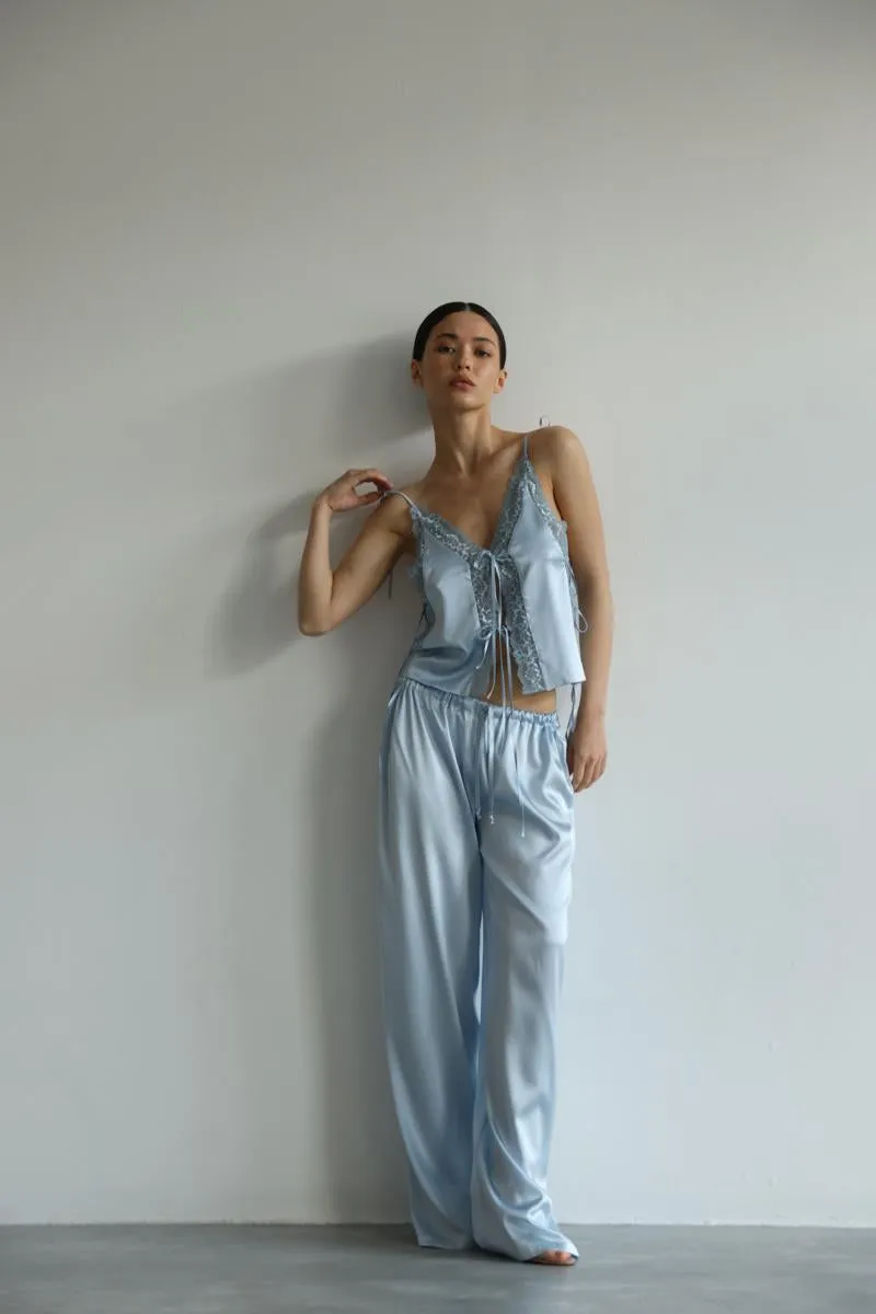 Lucy - Blue pjs with pants sold by The Robe
