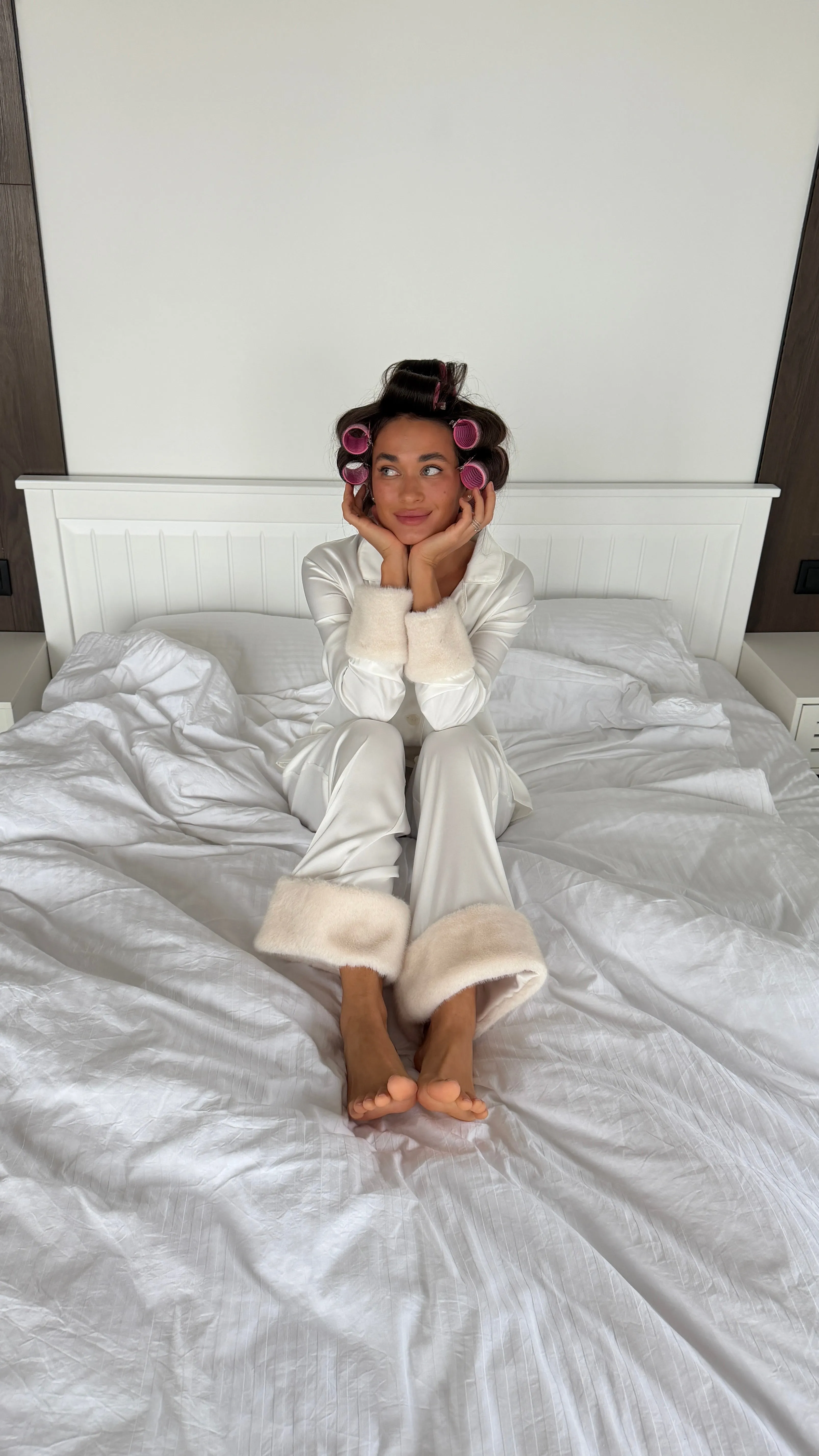 Carla pjs - White with pants sold by The Robe