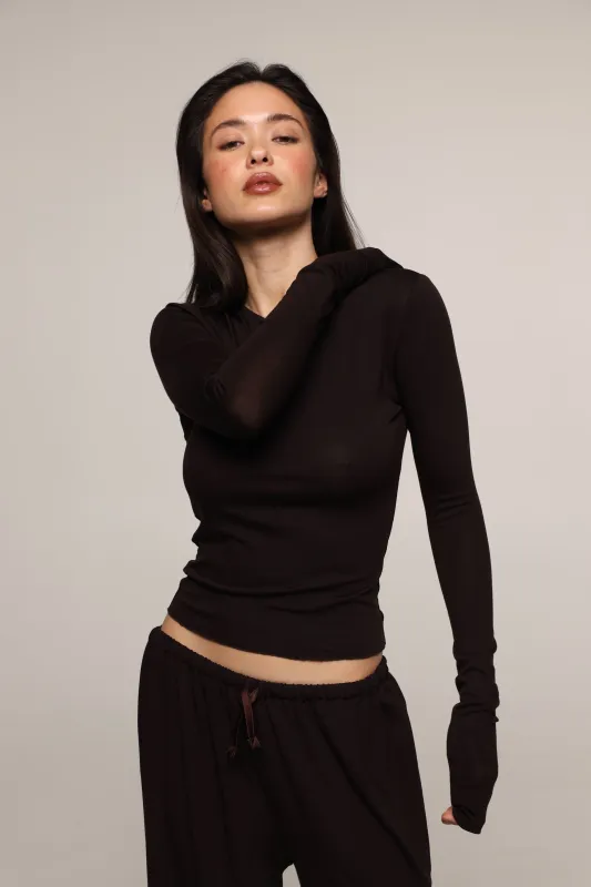 Amelia - long sleeve - Chocolate sold by The Robe