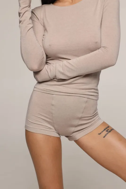 Klara - cashmere boxers - Ecru sold by The Robe