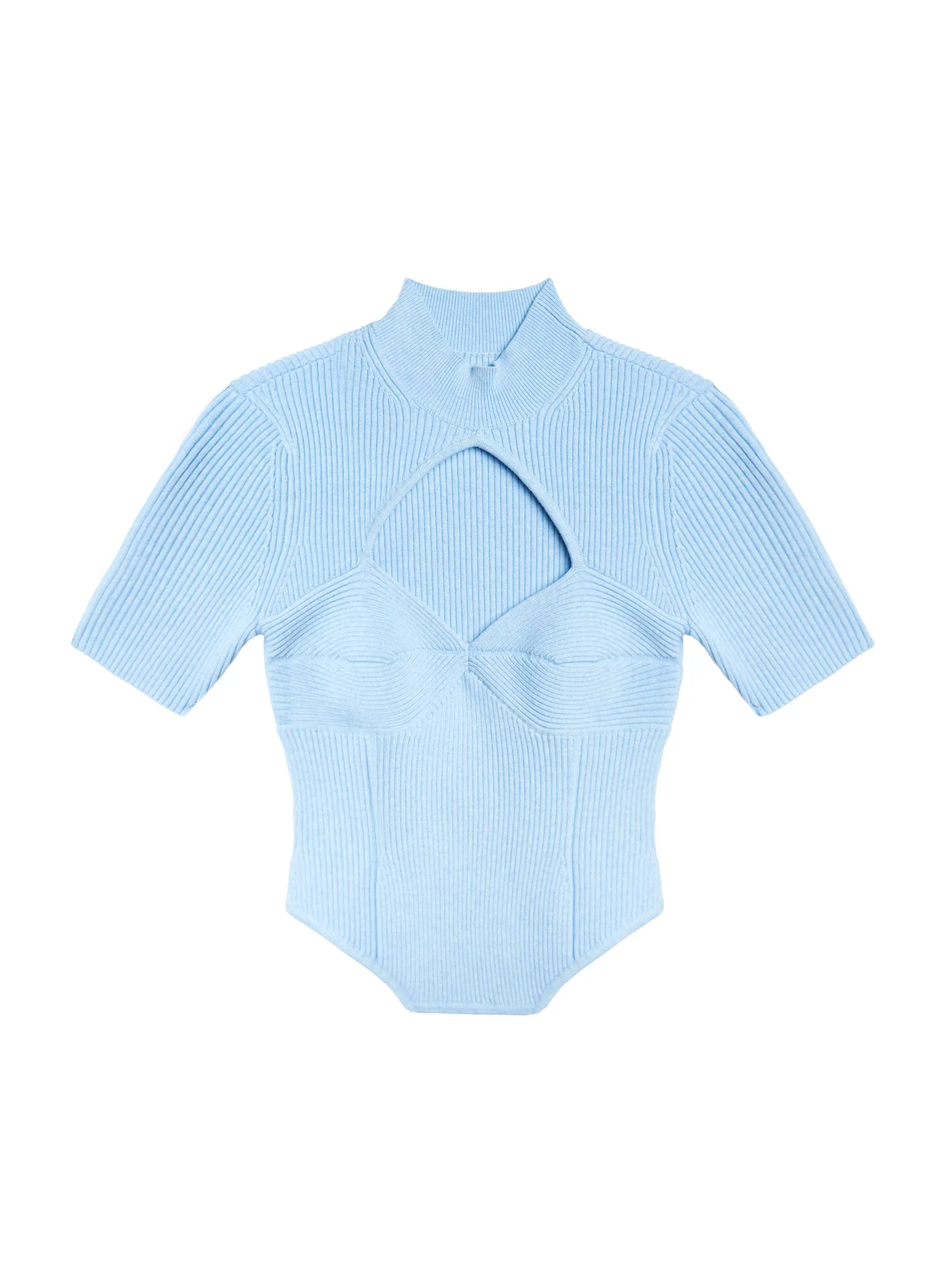 Short Sleeve Corset Knit Top sold by Fleur du Mal product image thumbnail 4