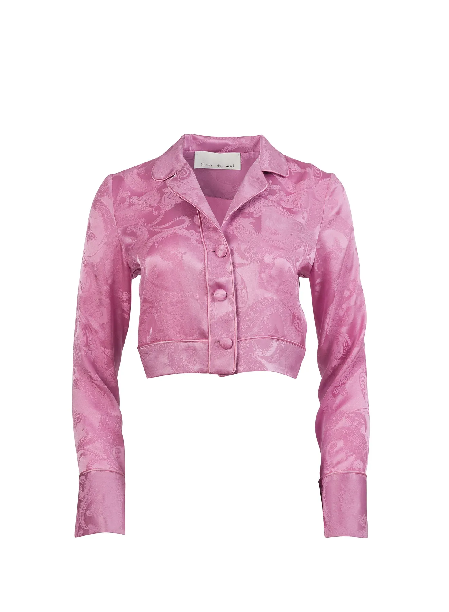 Paisley Jacquard Cropped Top sold by Fleur du Mal product image thumbnail 4