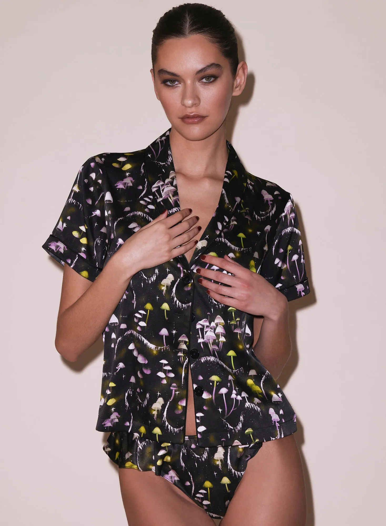 Ethereal Mushroom Short Sleeve PJ Top sold by Fleur du Mal product image thumbnail 5