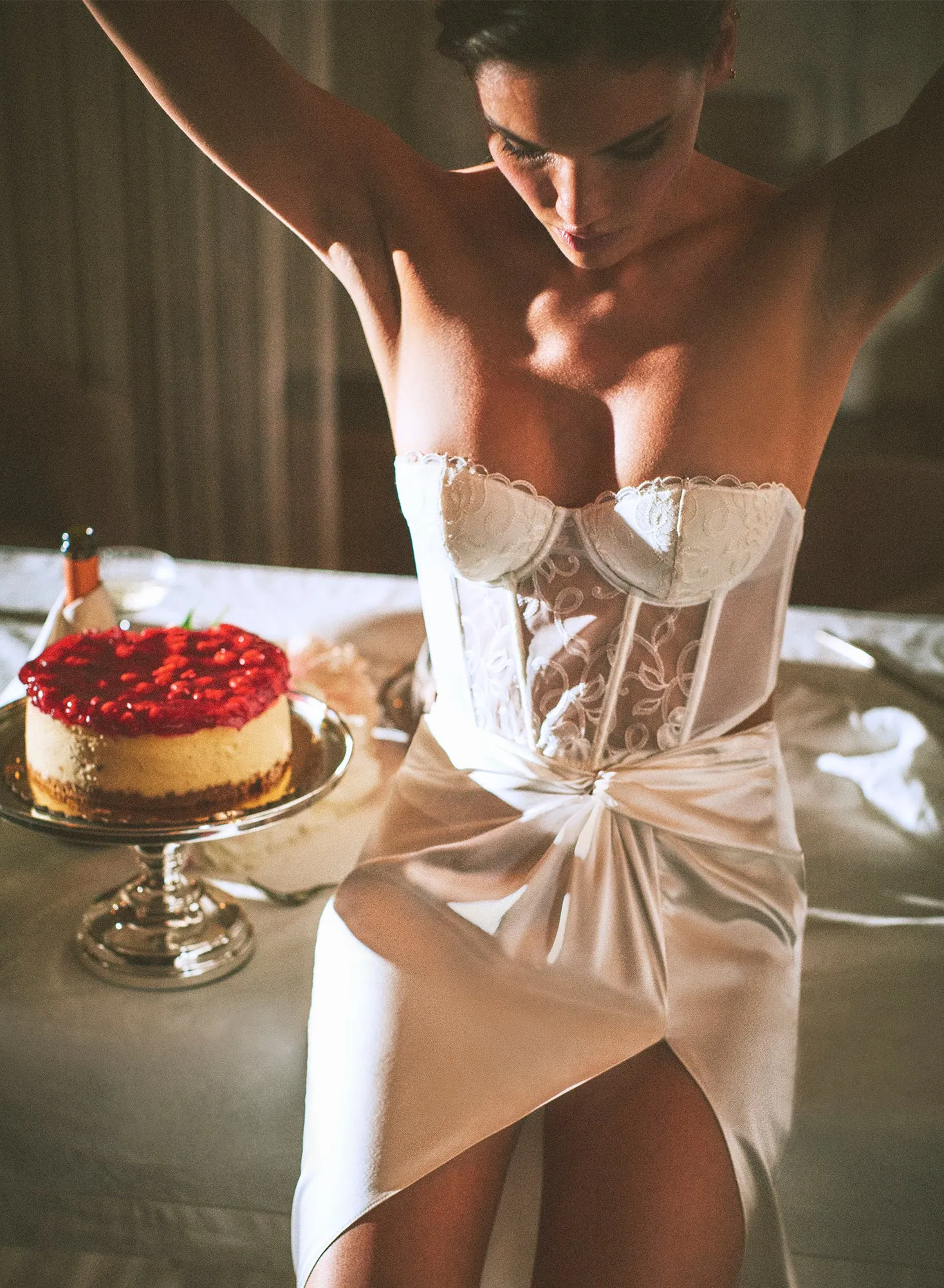 Silk Twist Knot Skirt sold by Fleur du Mal product image thumbnail 2