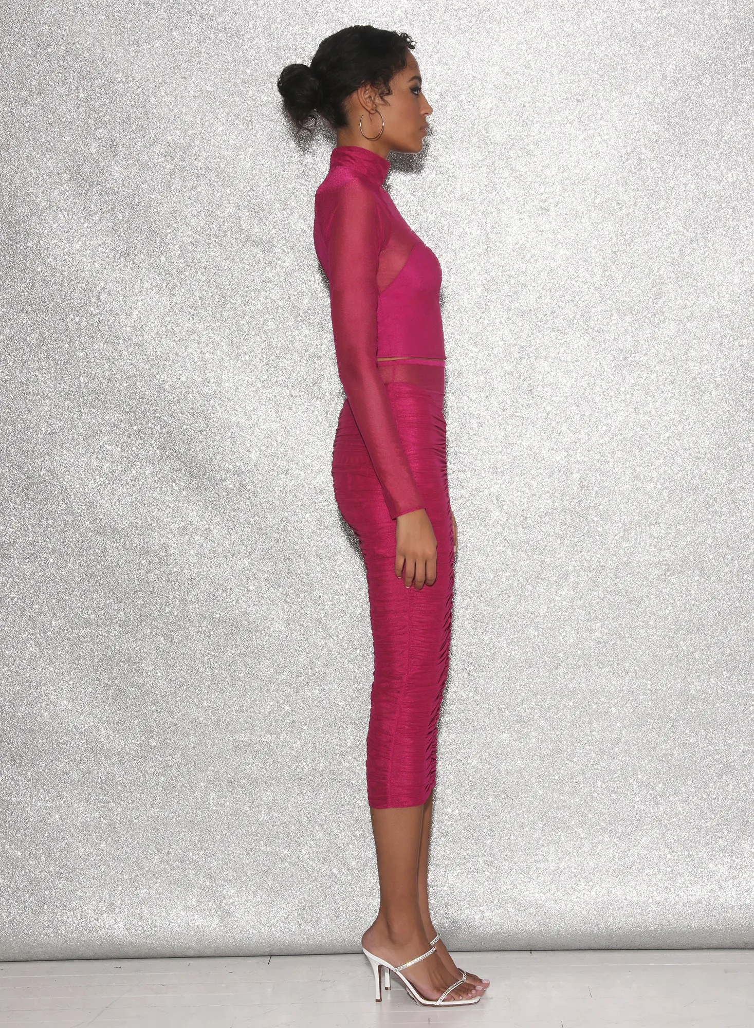 Ruched Midi Skirt sold by Fleur du Mal product image thumbnail 5