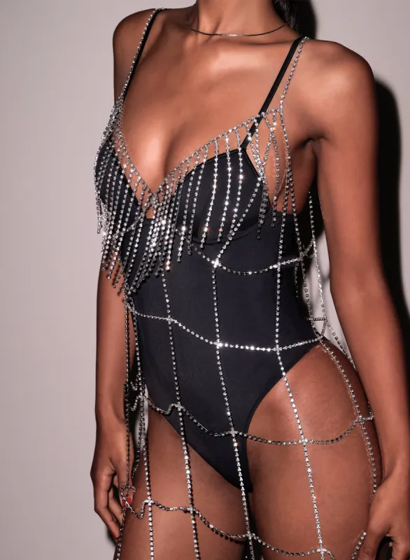 Crystal Fringe Dress made by Fleur du Mal