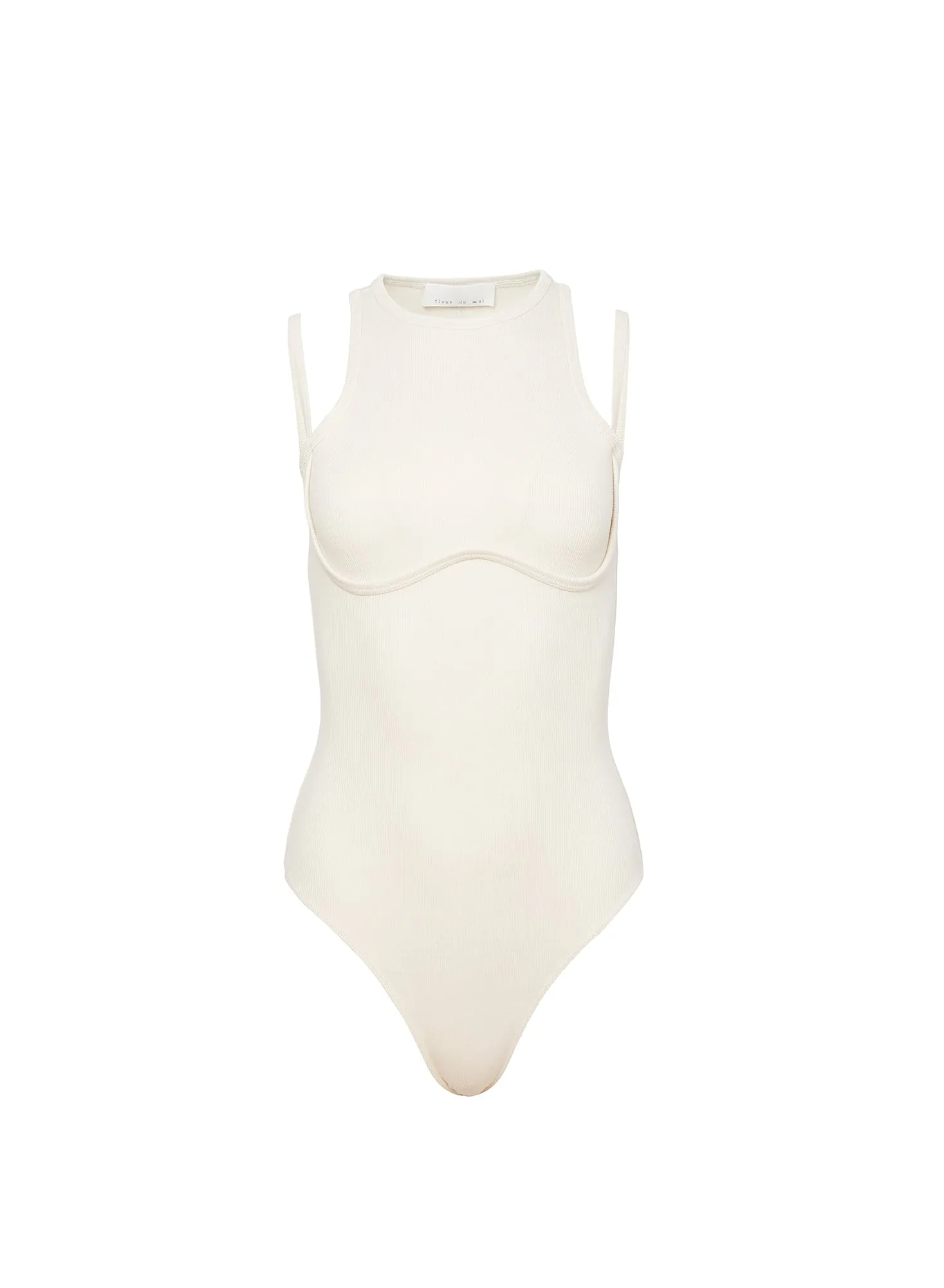Strappy Ribbed Bodysuit sold by Fleur du Mal product image thumbnail 4