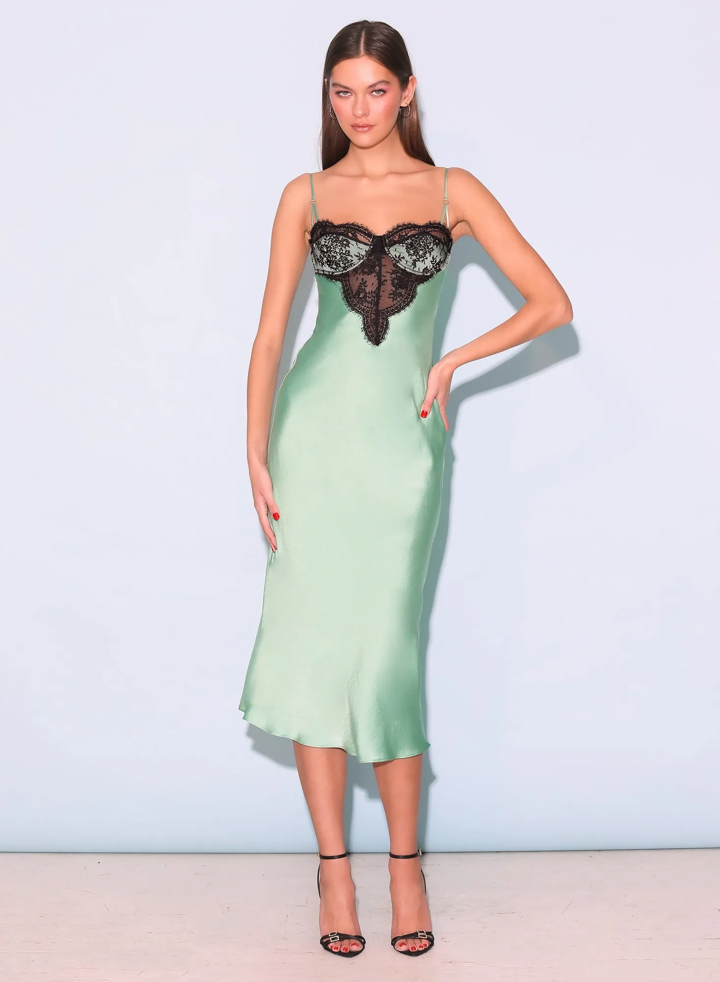 Frankie Lace Cupped Slip Dress sold by Fleur du Mal