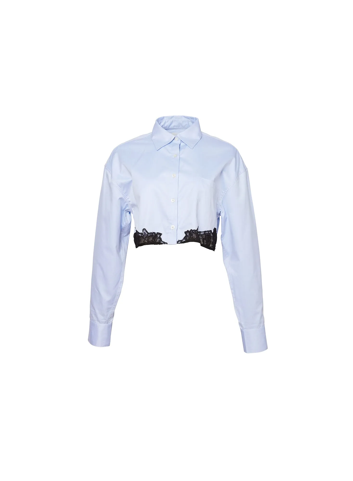 Poplin Cropped Button Down sold by Fleur du Mal product image thumbnail 5
