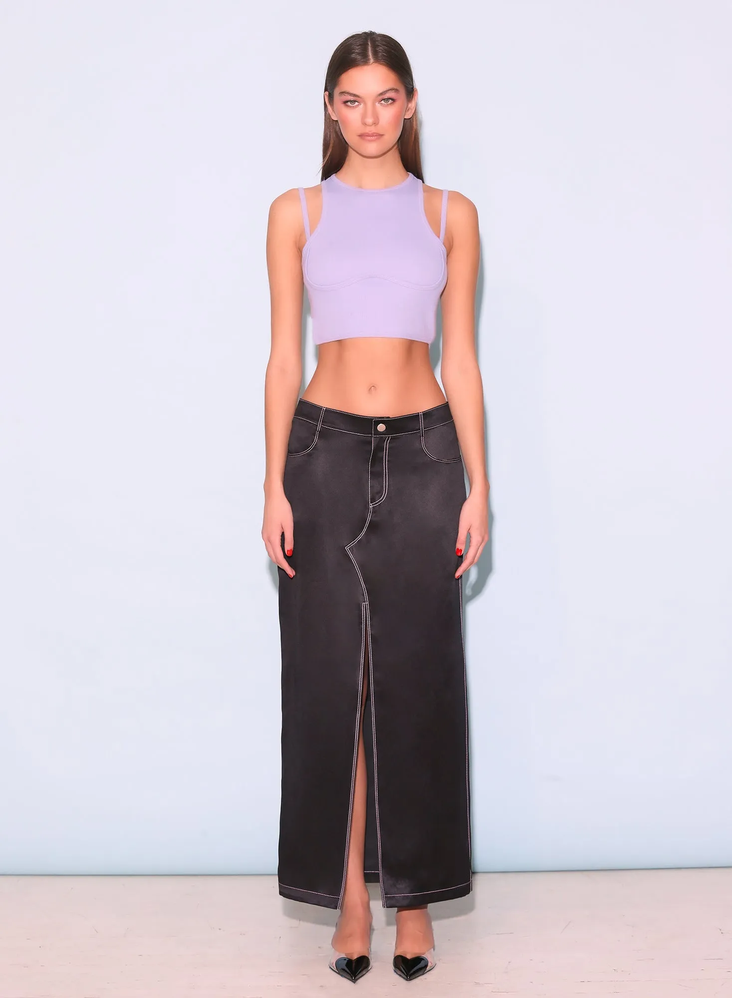 Strappy Ribbed Tank sold by Fleur du Mal product image thumbnail 5