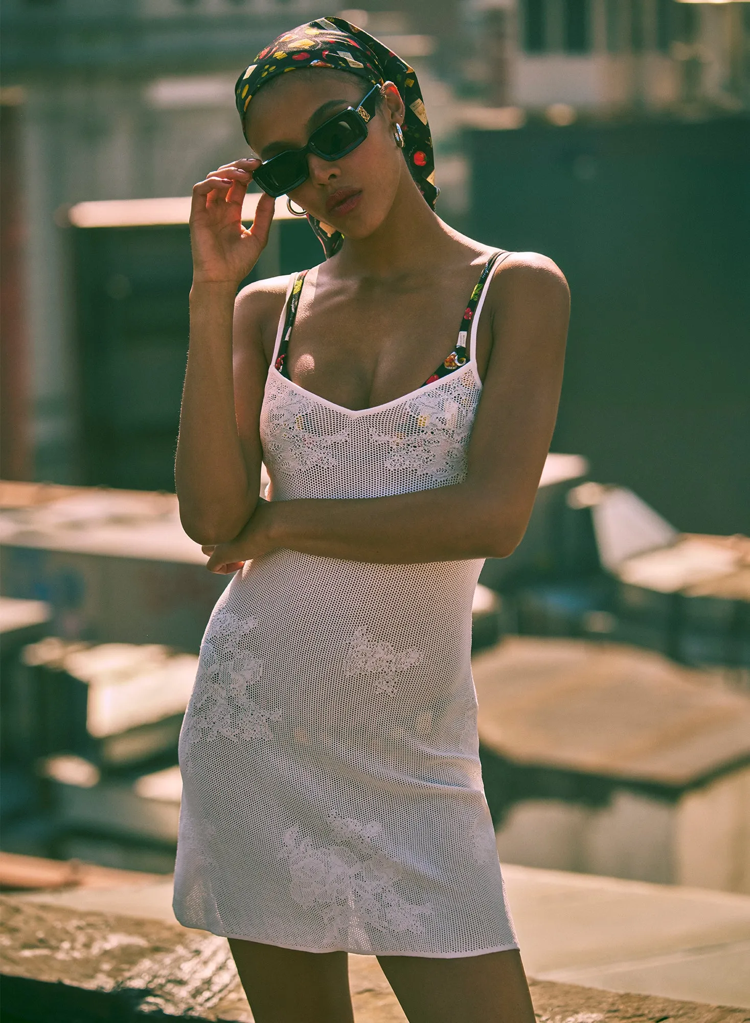 Lace Pointelle Mini Dress sold by Fleur du Mal product image thumbnail 4