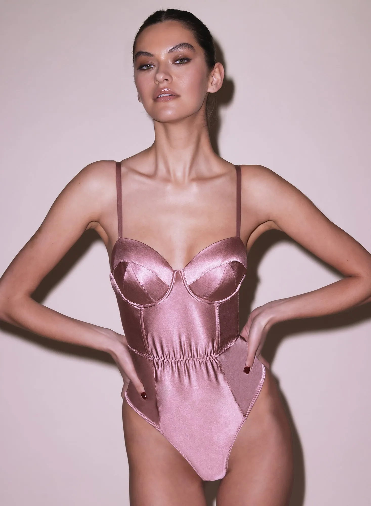Satin Bullet Bodysuit sold by Fleur du Mal product image thumbnail 5