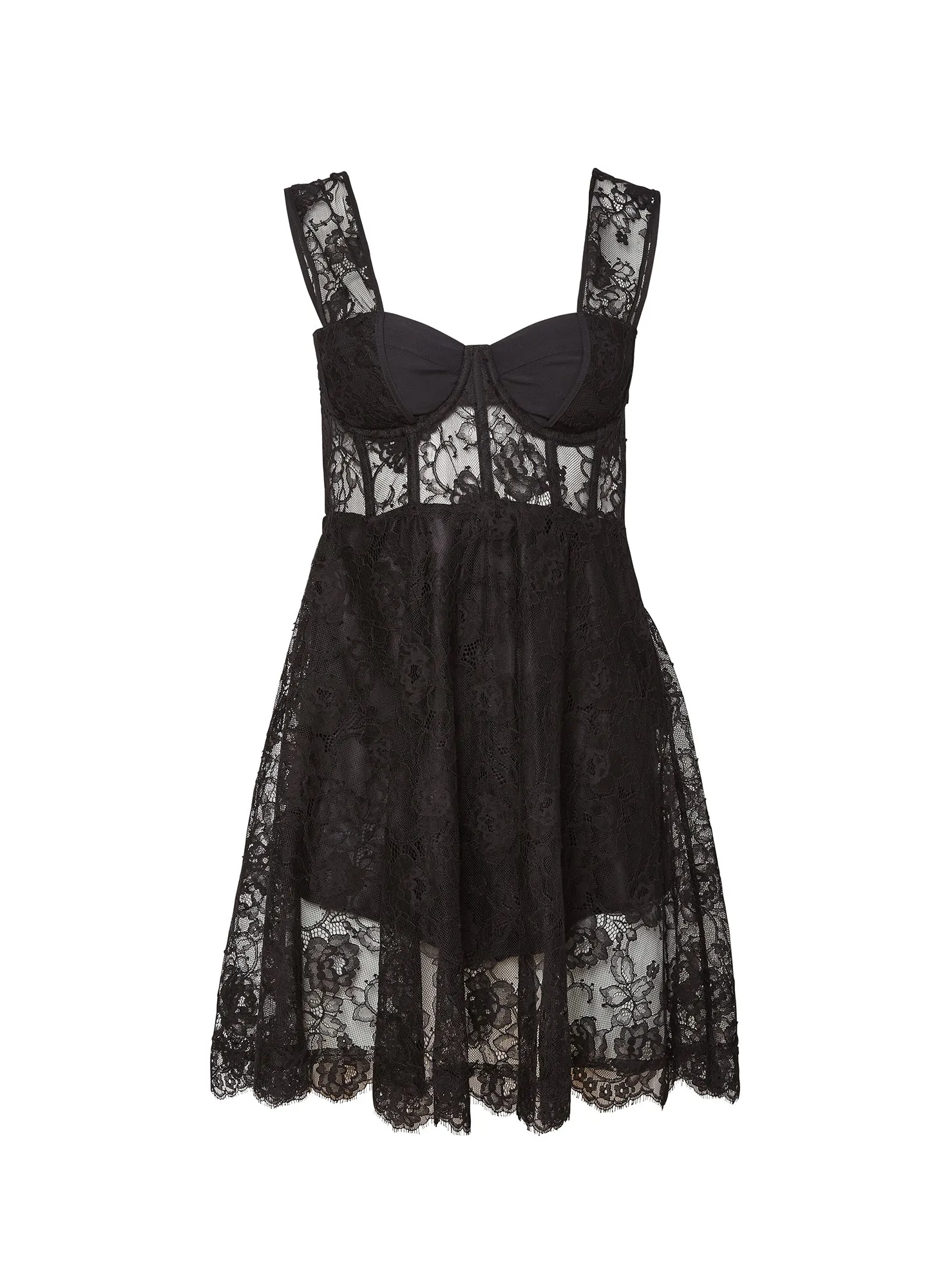 Lace Flare Dress sold by Fleur du Mal product image thumbnail 4