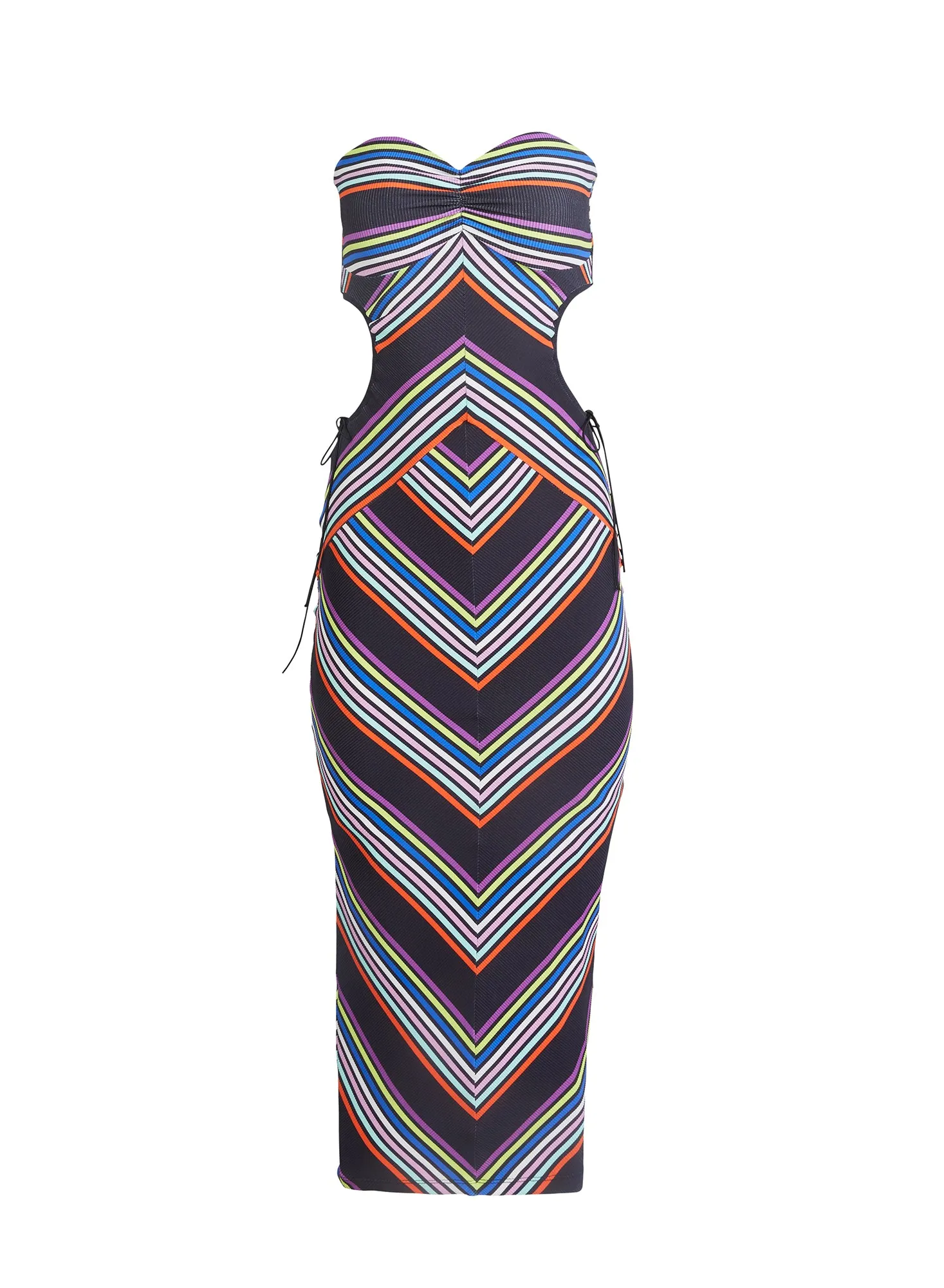 Striped Chevron Cutout Dress sold by Fleur du Mal product image thumbnail 4