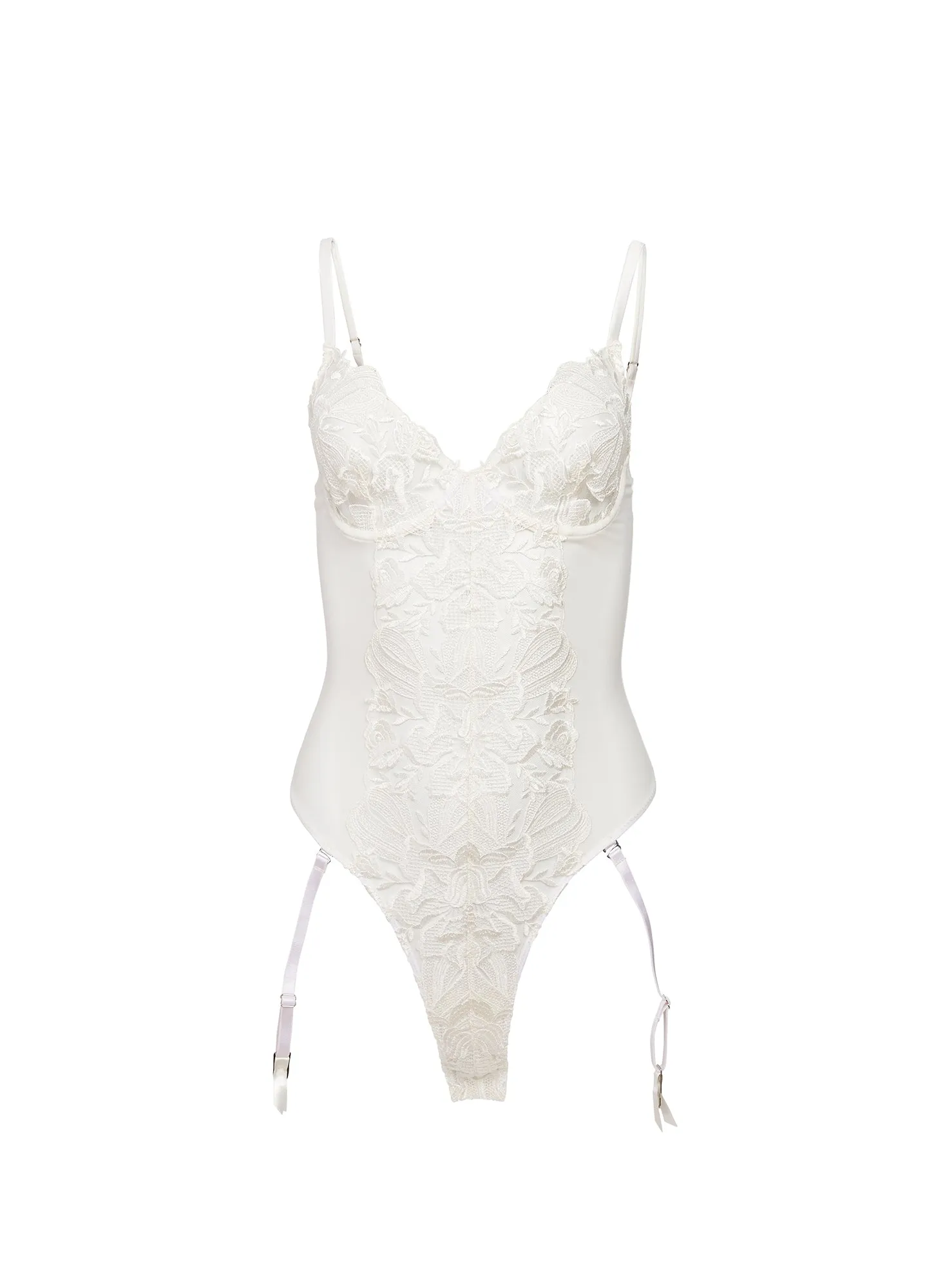 Lola Bow Embroidery Bodysuit sold by Fleur du Mal product image thumbnail 4