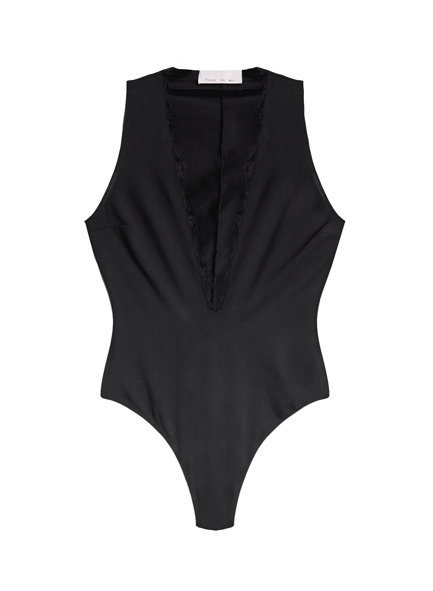 Margo Lace Deep V Bodysuit sold by Fleur du Mal product image thumbnail 4