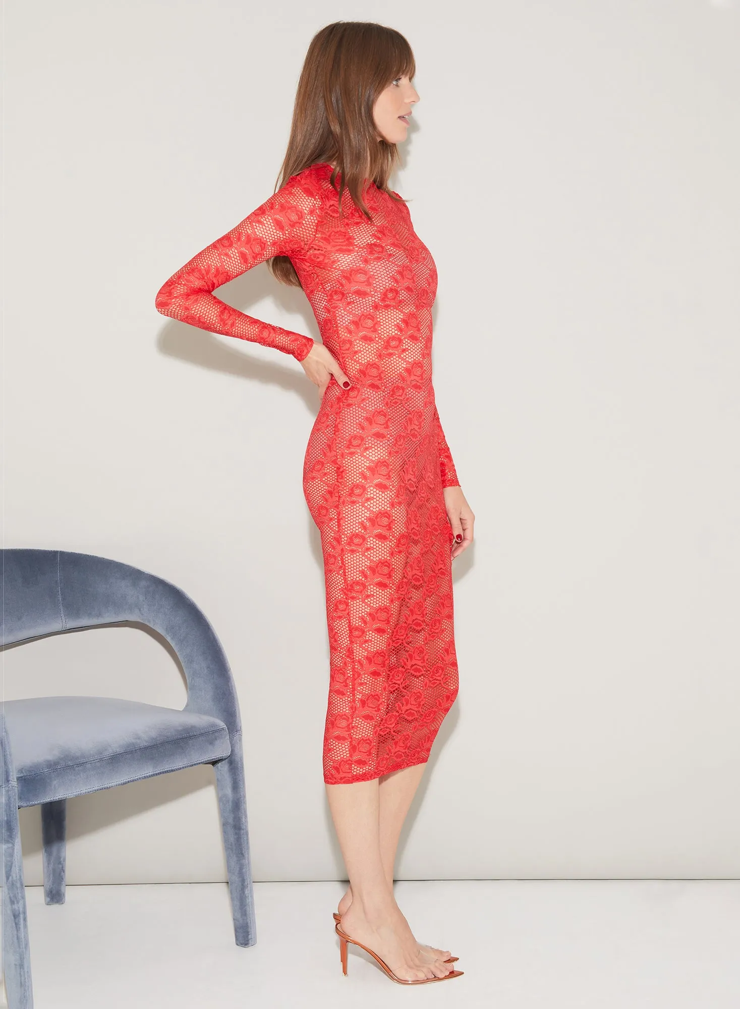 Rosalia Lace Long Sleeve Dress sold by Fleur du Mal product image thumbnail 5