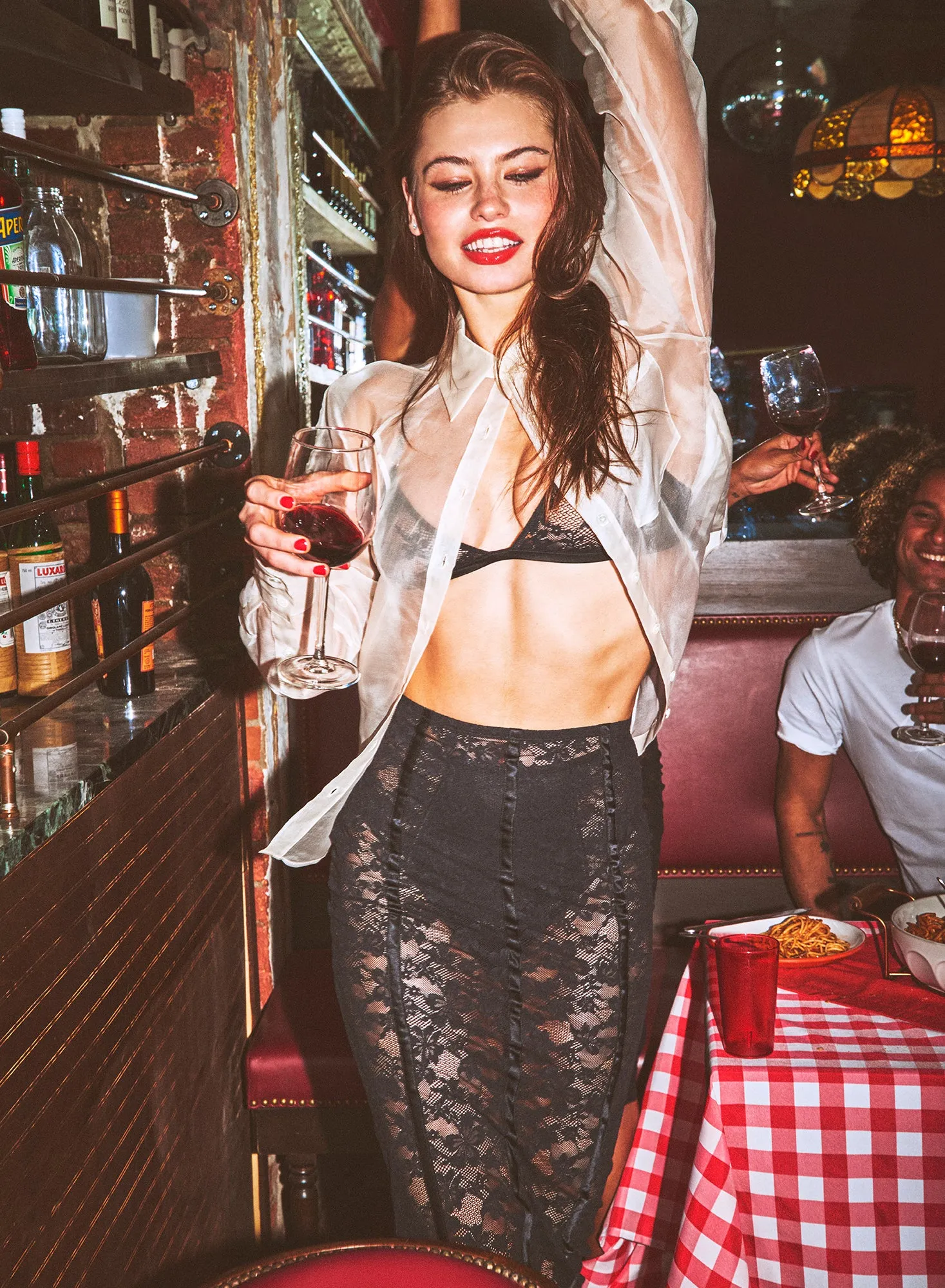 Le Stretch Lace Pencil Skirt sold by Fleur du Mal product image thumbnail 2