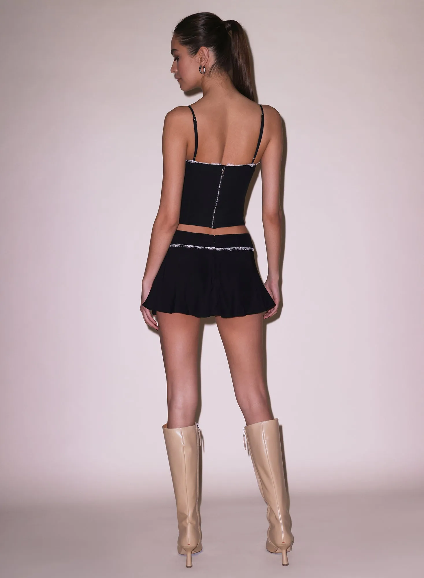 Silk & Lace Cupped Tank sold by Fleur du Mal product image thumbnail 5