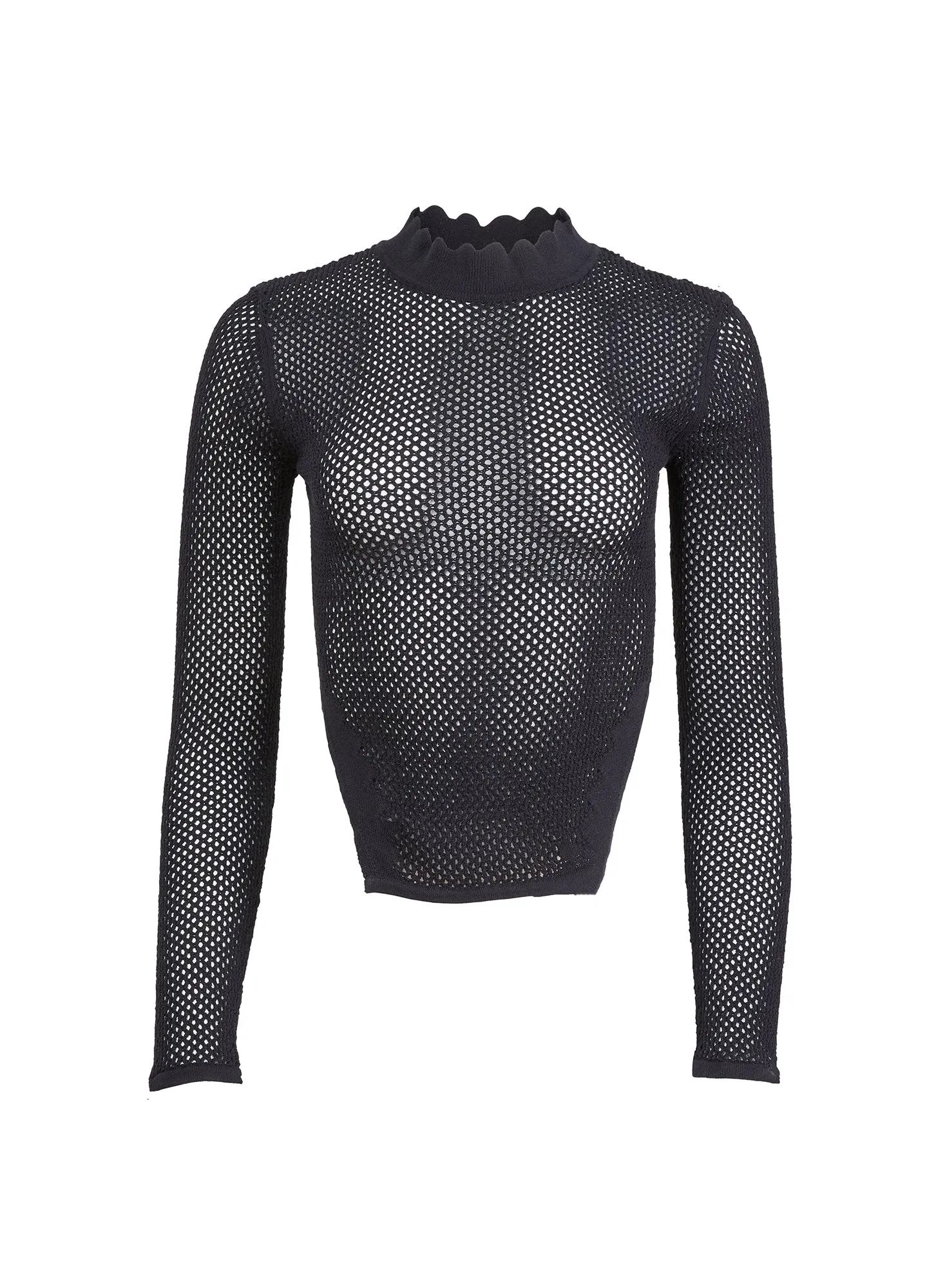 Scalloped Pointelle Knit Top sold by Fleur du Mal product image thumbnail 3