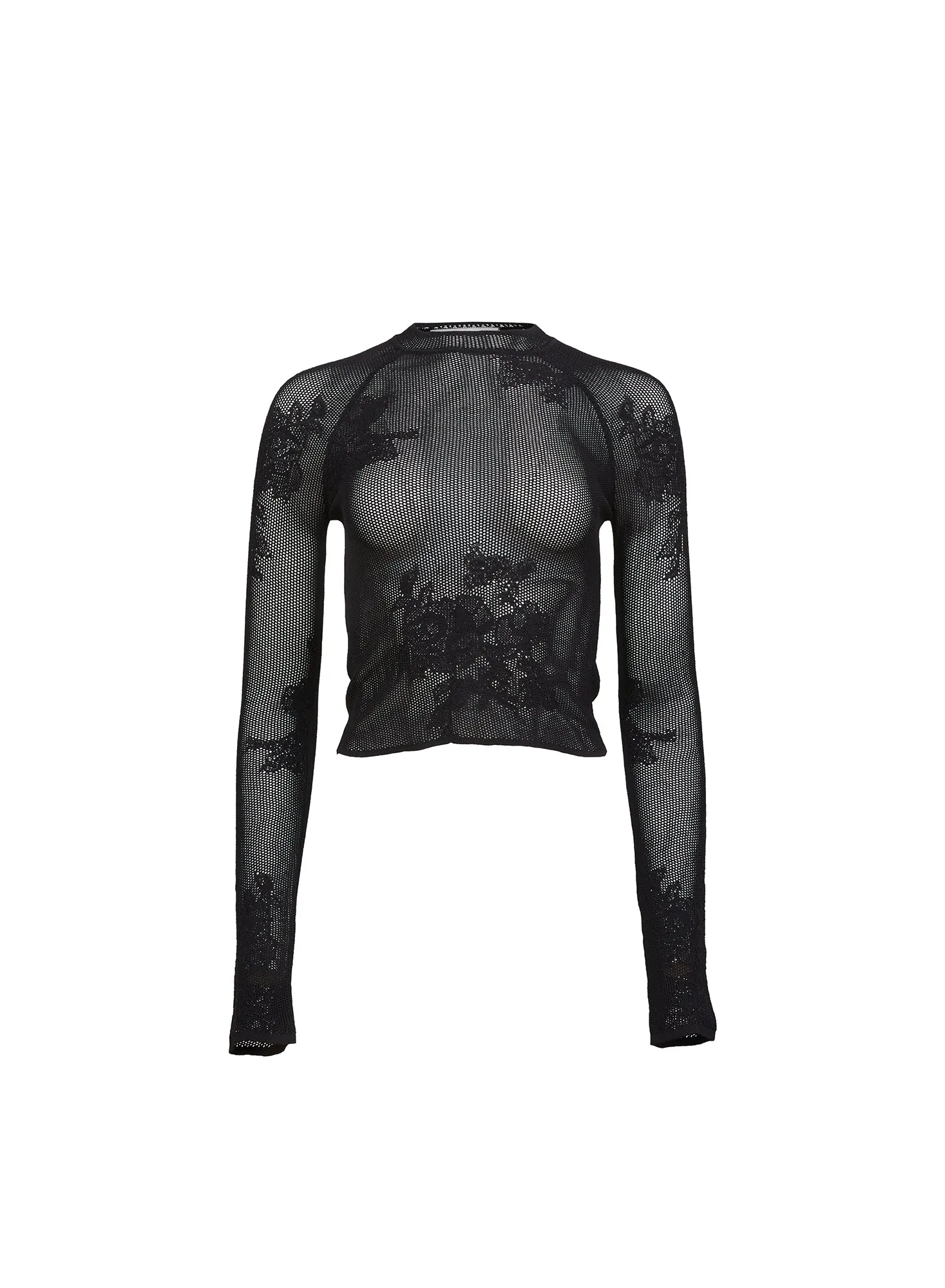 Lace Pointelle Long Sleeve Top sold by Fleur du Mal product image thumbnail 3