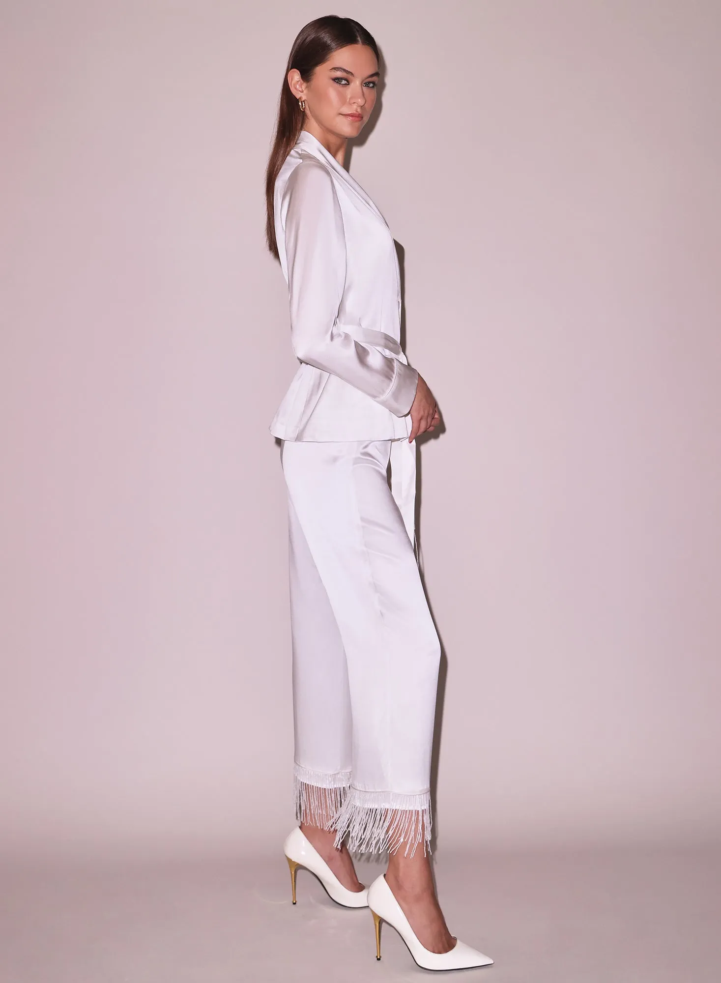 Bianca Fringe Silk Pant sold by Fleur du Mal product image thumbnail 3