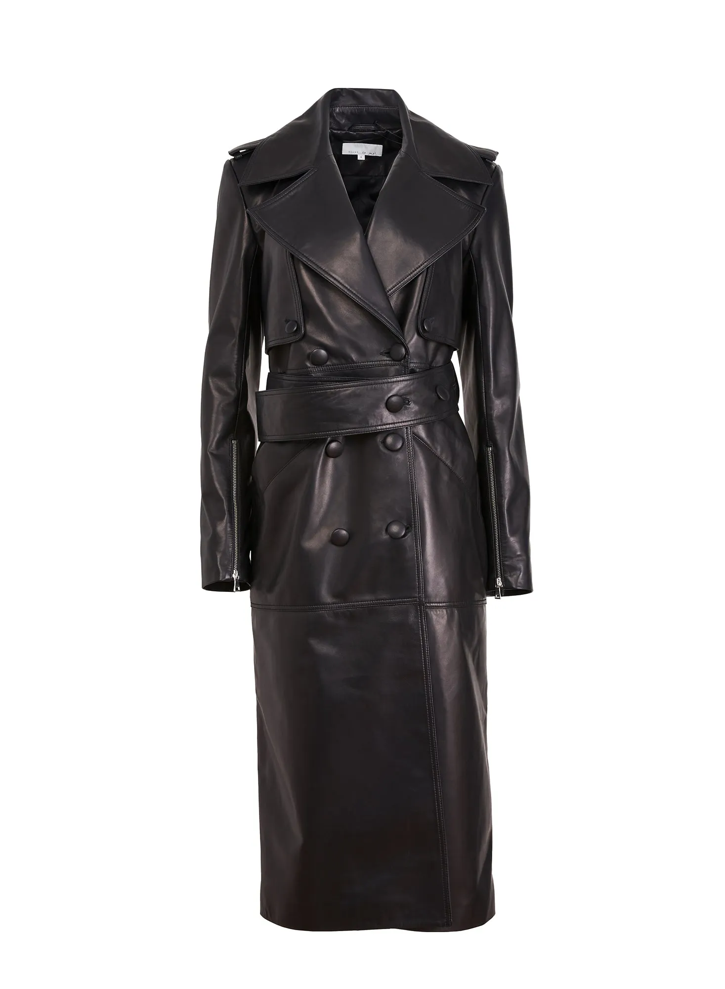 Moto Leather Trench Coat sold by Fleur du Mal product image thumbnail 4