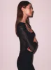 Lace Pointelle Decollette Top sold by Fleur du Mal