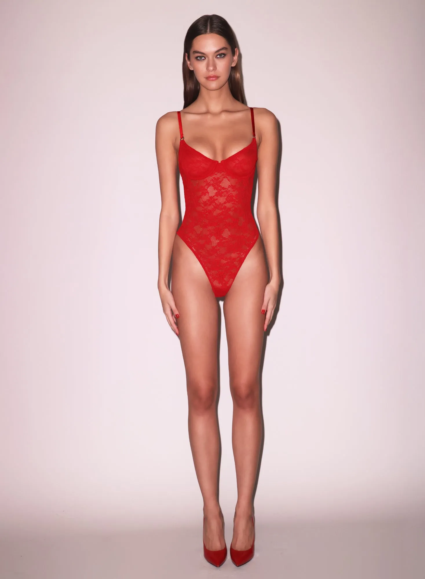 Le Stretch Lace Bodysuit sold by Fleur du Mal product image thumbnail 4
