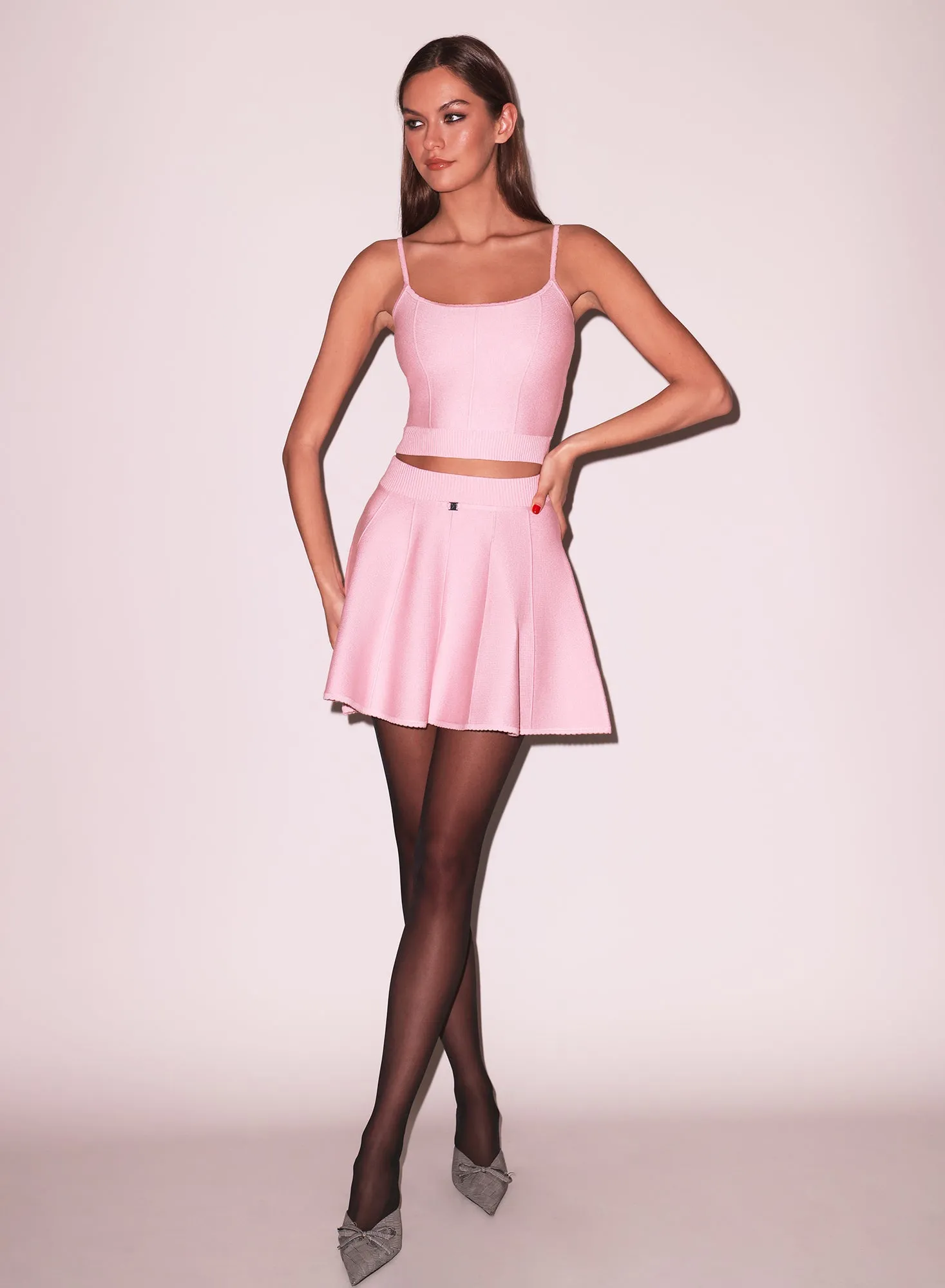 Knit Flared Mini Skirt sold by Fleur du Mal product image thumbnail 5