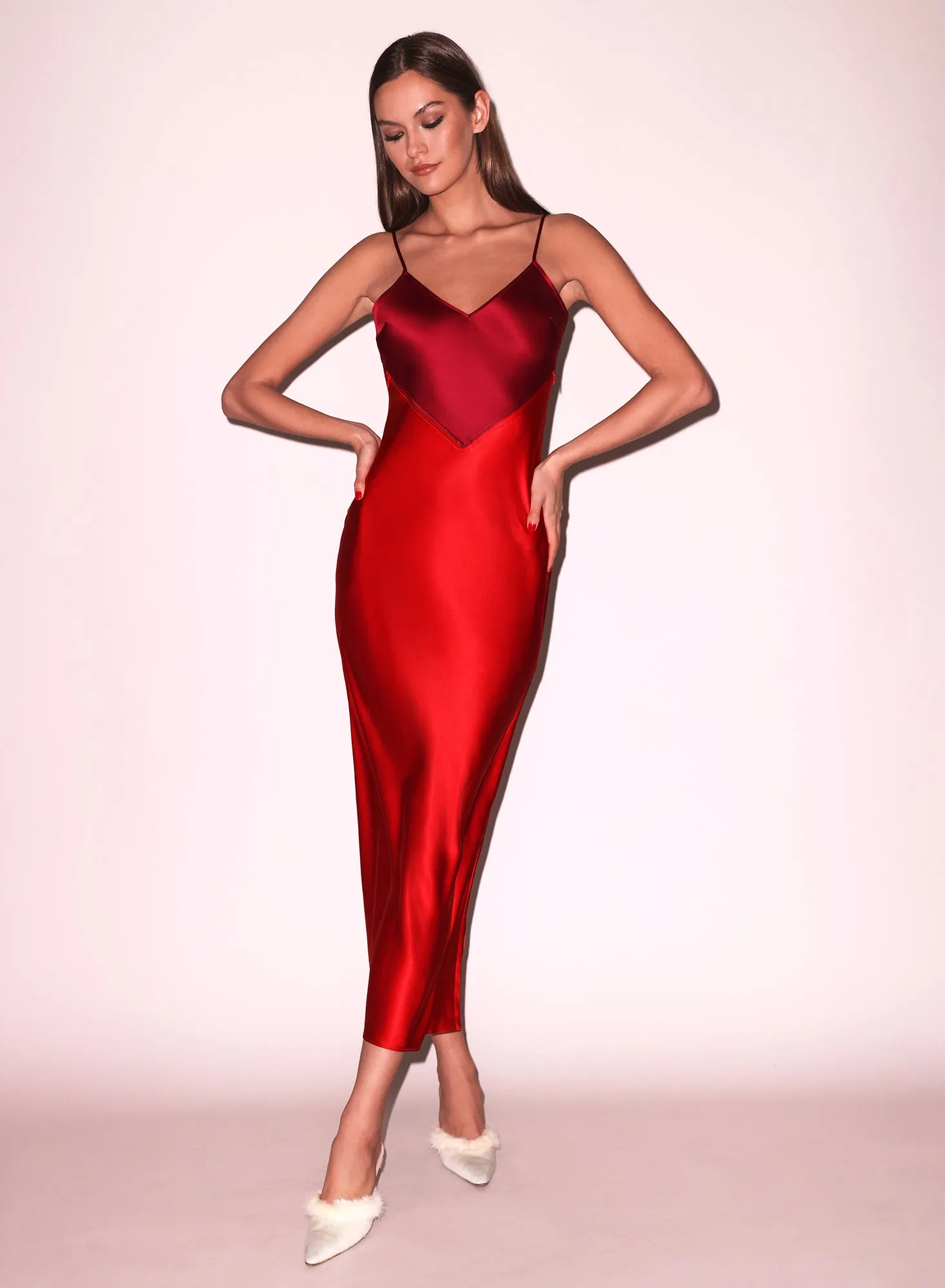 Scarlet Slip Dress sold by Fleur du Mal product image thumbnail 3